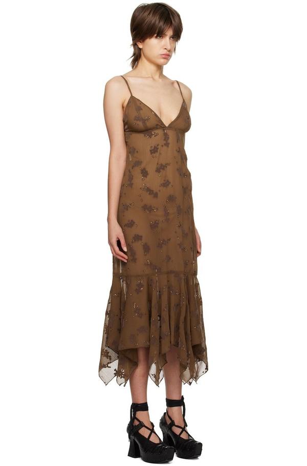 cinch front midi dress Sail to Sable STS x CK Bradley Cinched Waist Flutter Midi Dress BIRDS OF PARADISE PRINT / XL / F2520