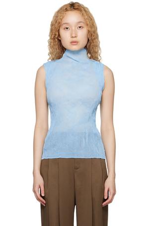 Issey Miyake Twist 2 Tank Top - Blue | Garmentory