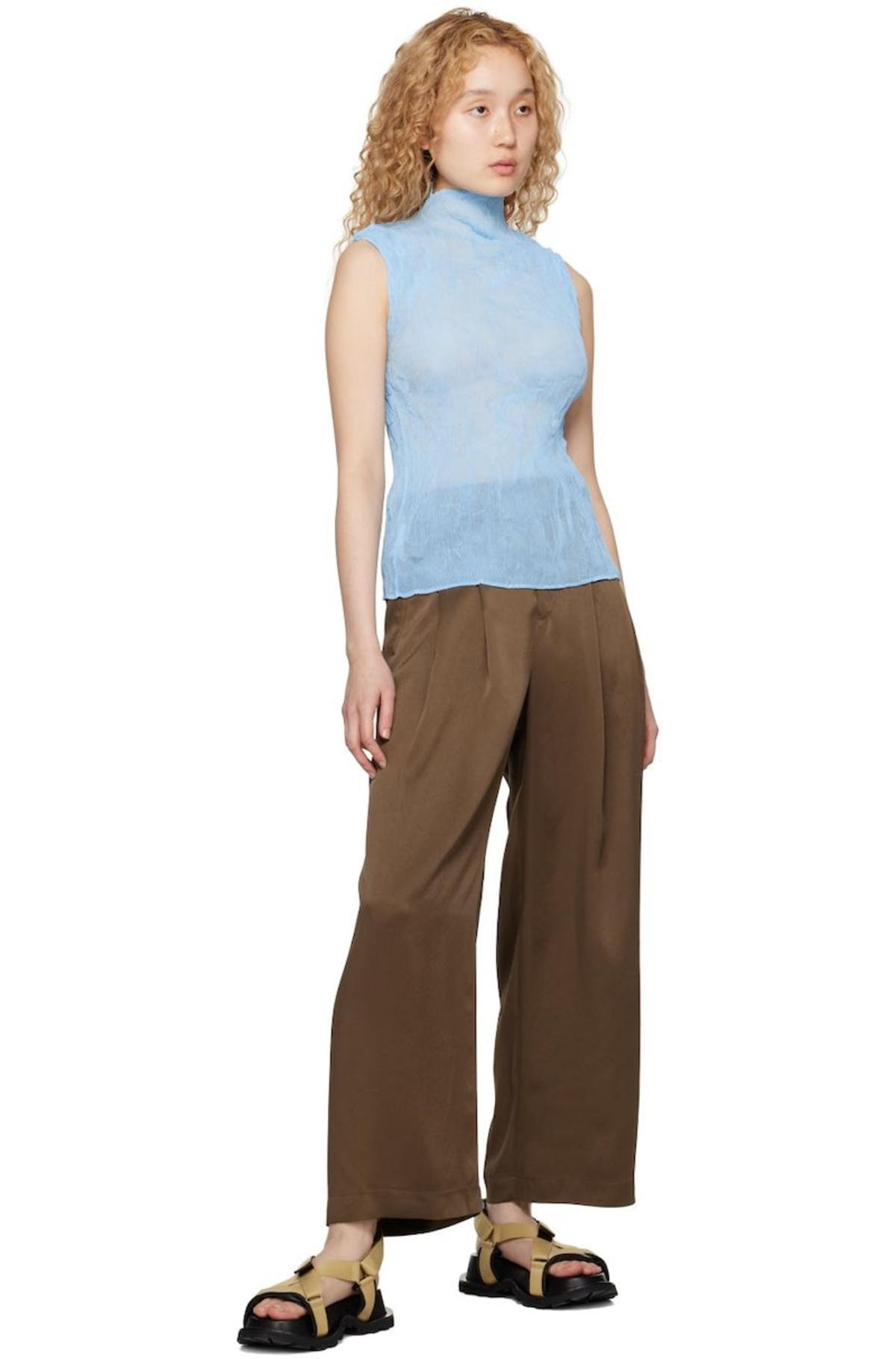 Issey Miyake Twist 2 Tank Top - Blue | Garmentory