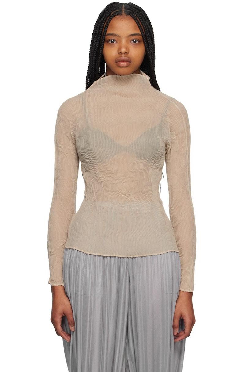 Issey Miyake SSENSE Exclusive Turtleneck - Beige | Garmentory