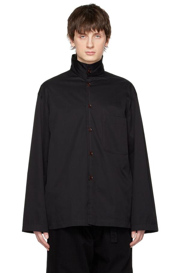 ジャケット・アウター LEMAIRE STAND COLLAR OVERSHIRT Lemaire STAND COLLAR OVERSHIRT LIGHT GD DENIM | REVERSIBLE