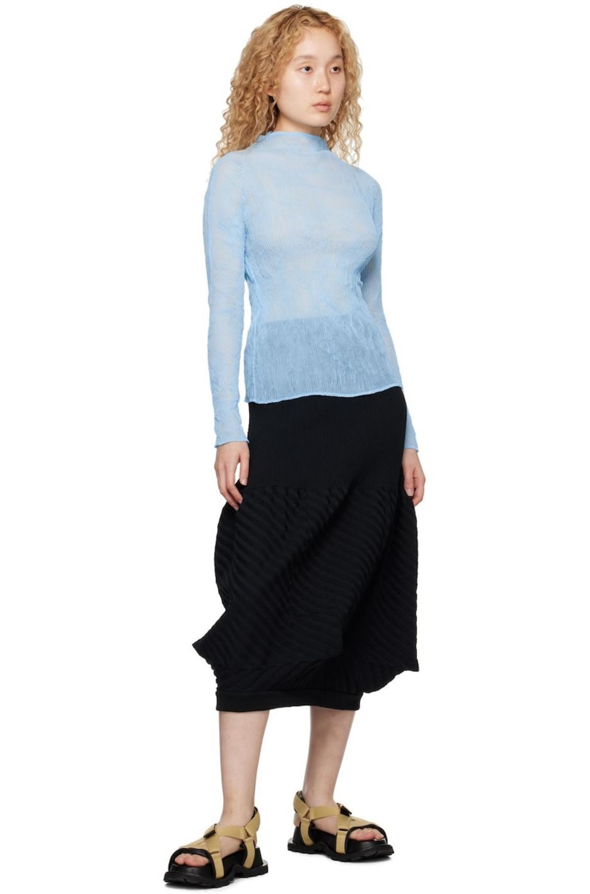 Issey Miyake Twist 1 Turtleneck - Blue | Garmentory