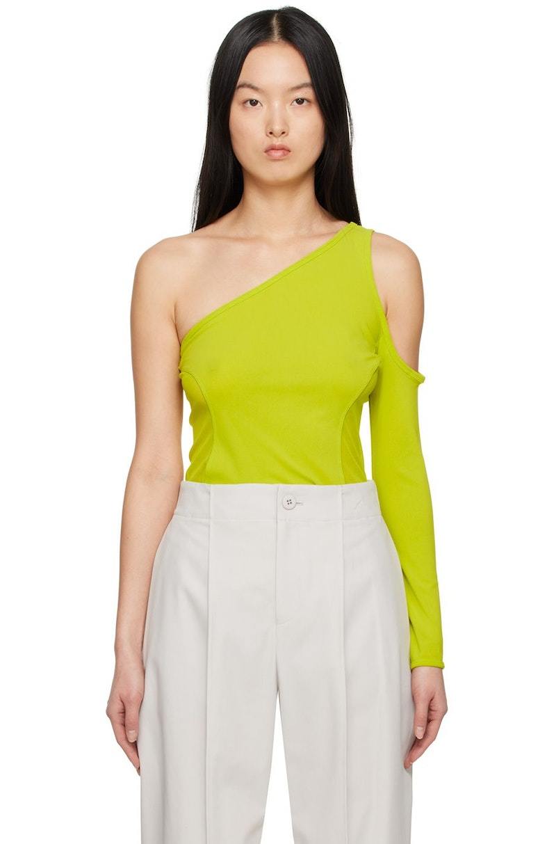 Issey Miyake Figure Mesh Long Sleeve T-Shirt - Yellow | Garmentory
