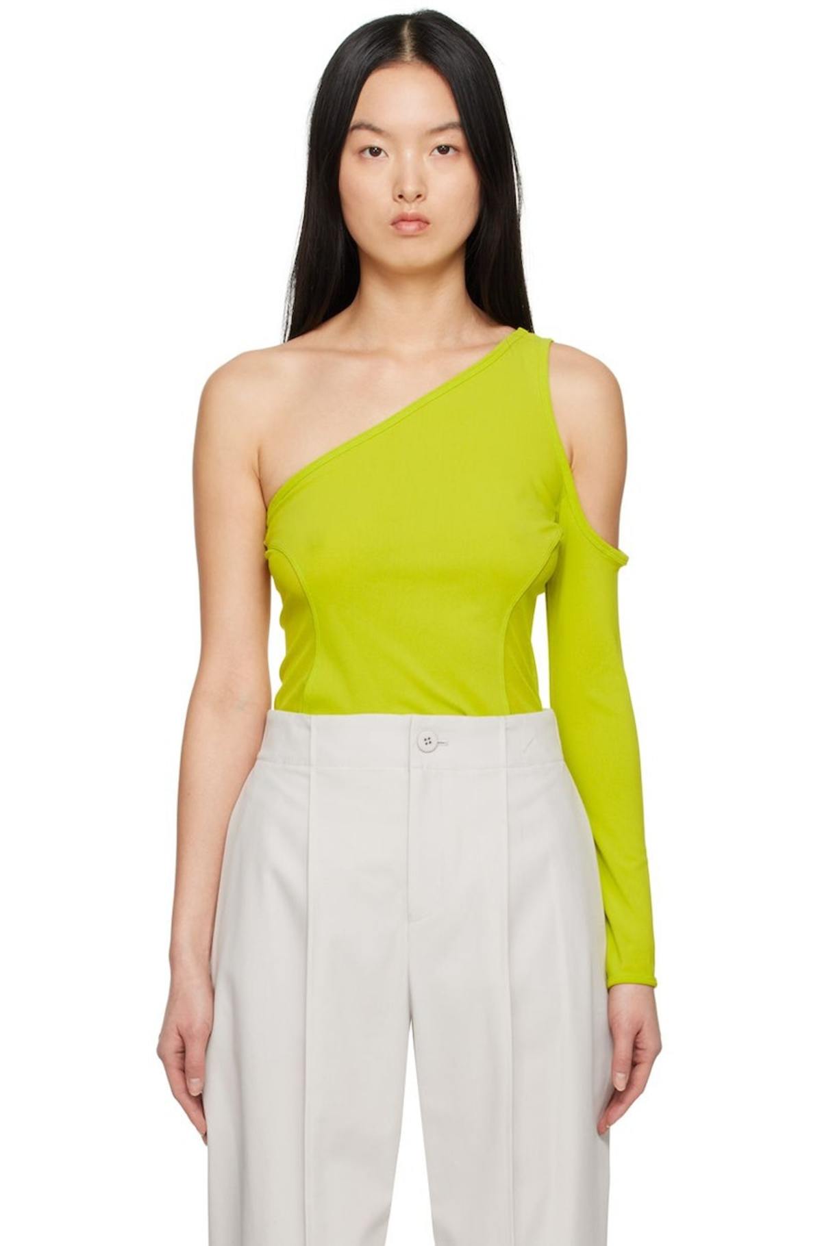 Issey Miyake Figure Mesh Long Sleeve T-Shirt - Yellow | Garmentory