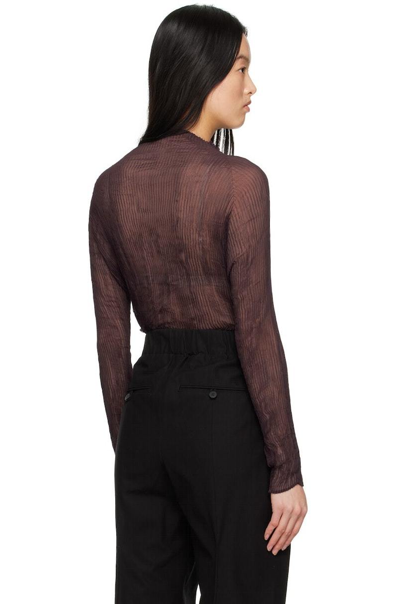 Issey Miyake Chiffon Twist 1 Turtleneck - Purple | Garmentory