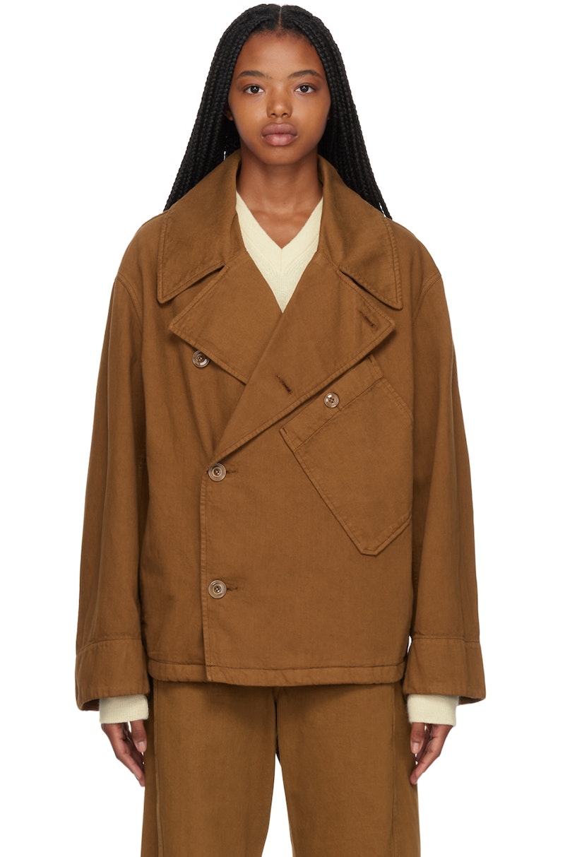 美品 LEMAIRE DISPATCH JACKET CIGAR LEMAIRE-Brown-Dispatch-Jacket-