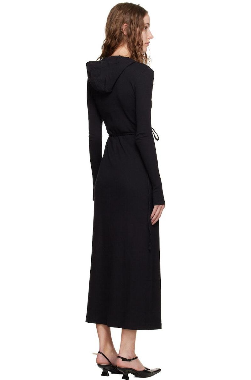 MARINE SERRE Hooded Midi Dress - Black | Garmentory MARINE SERRE Hooded Midi Dress - Black | Garmentory