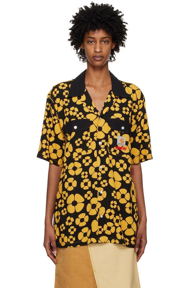 Marni Yellow & Black Carhartt WIP Edition Shirt - Sunflower