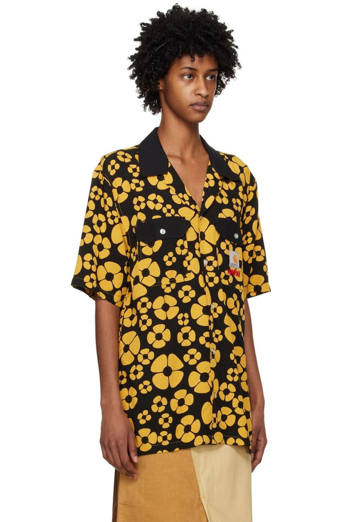 Marni Yellow & Black Carhartt WIP Edition Shirt - Sunflower