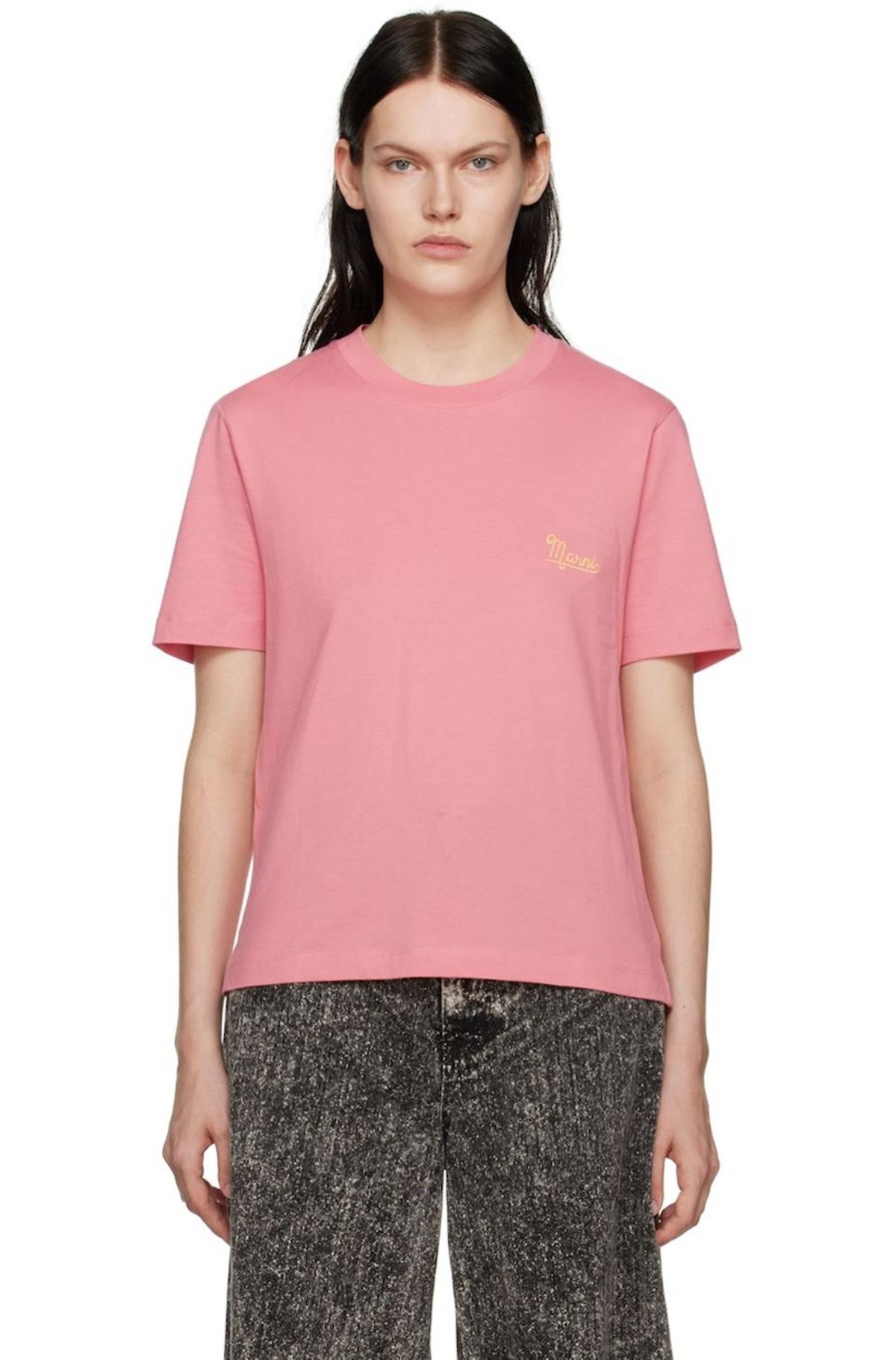 【MARNI】 3 Pack Short Sleeve T-Shirt Multicolor HUMU0223X2U Marni Three-Pack Embroidered T-Shirts - Multicolor | Garmentory