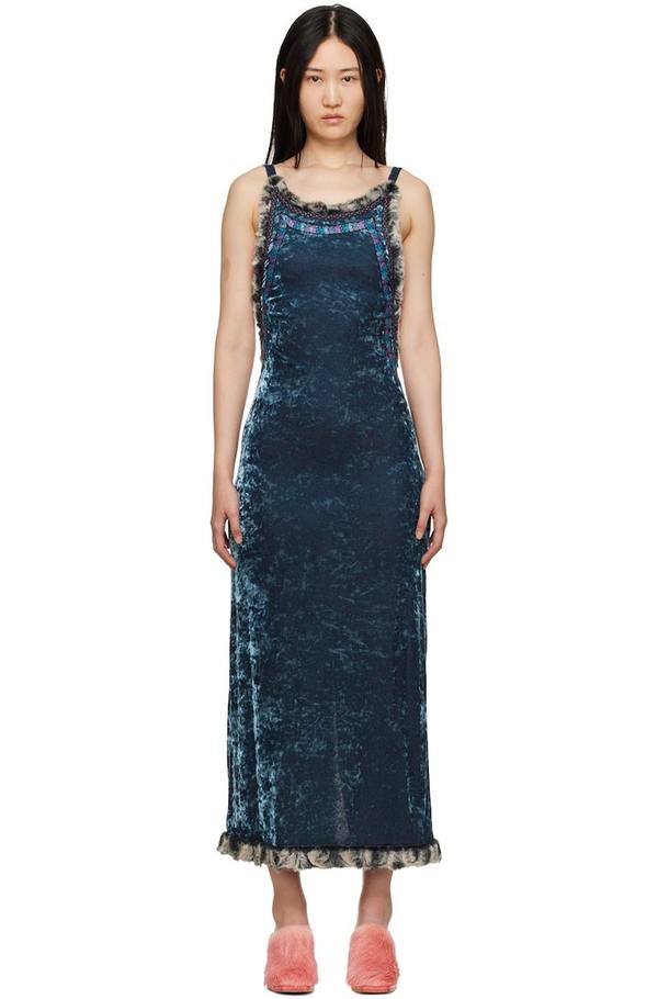 Anna Sui Princess Amber Midi Dress - Blue | Garmentory