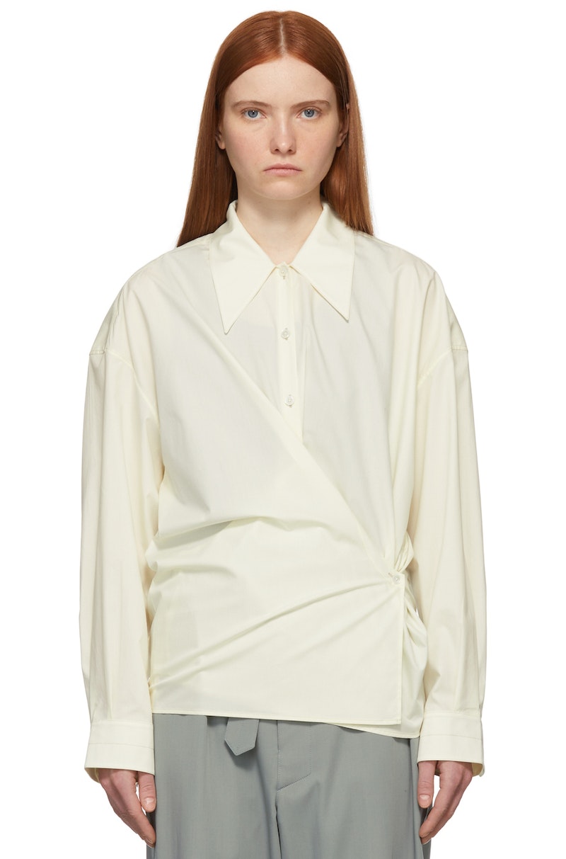 LEMAIRE-Yellow-Twisted-Shirt-