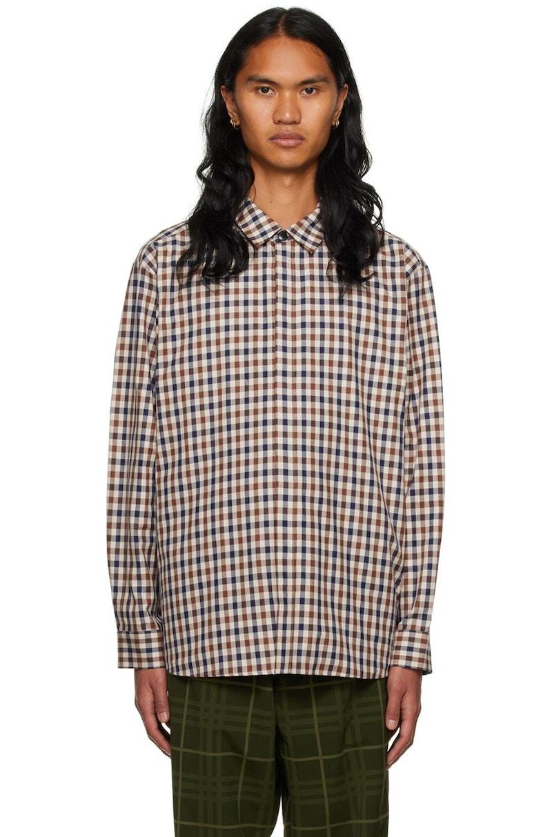 MASTER-PIECE Aquascutum Edition Club Check Shirt - Brown | Garmentory