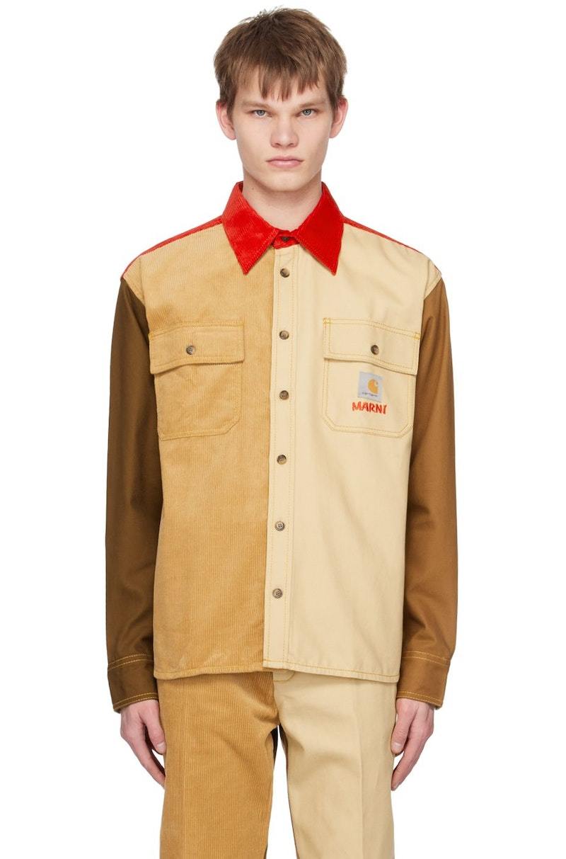 Marni Brown & Red Carhartt WIP Edition Shirt - Tobacco | Garmentory