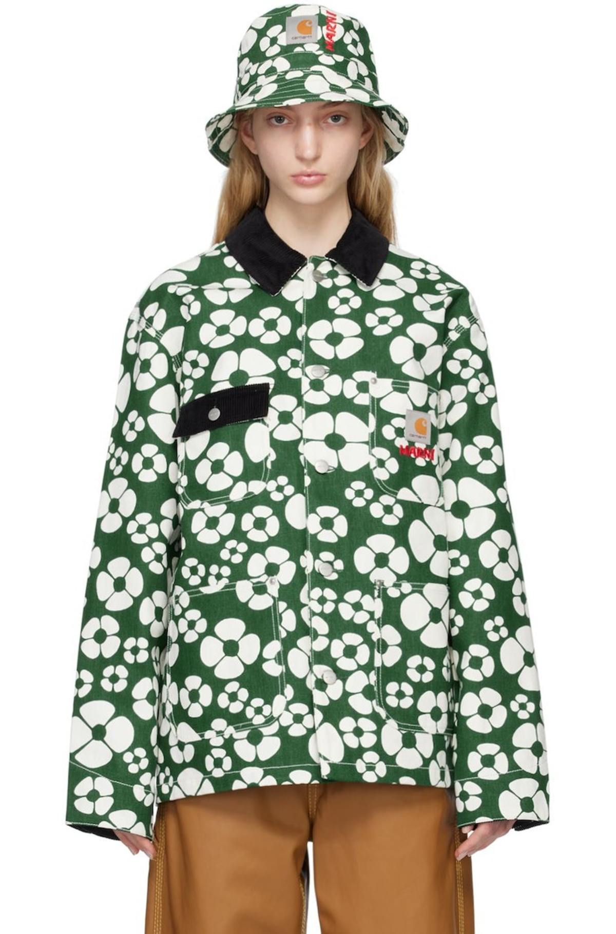 Marni Green Carhartt WIP Edition Floral Jacket - Forest | Garmentory