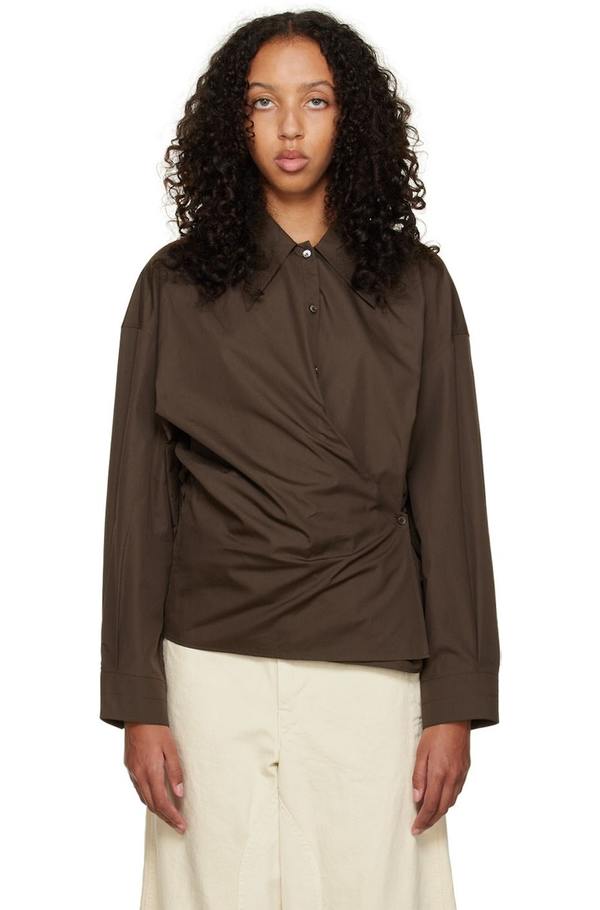 Lemaire Twisted Shirt - Brown | Garmentory