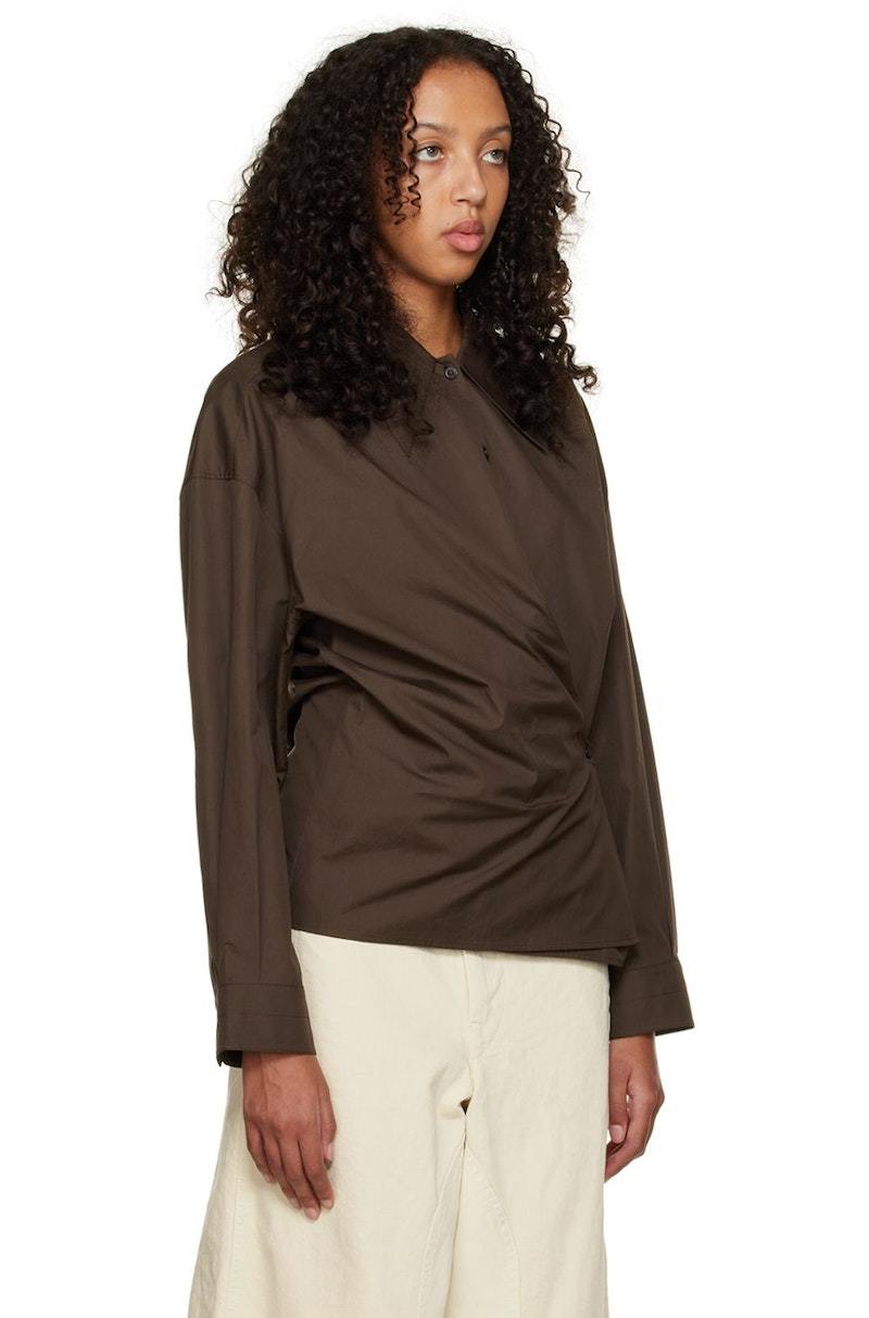 Lemaire Twisted Shirt - Brown | Garmentory