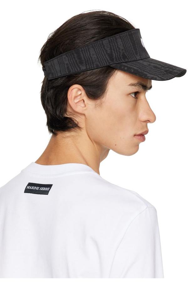Marine Serre Black Embroidered Visor | Garmentory display picture 3