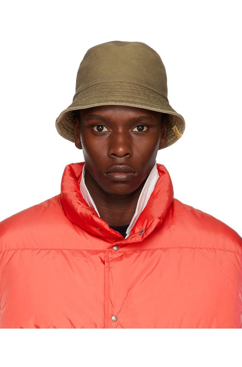 Visvim Khaki Dome Bucket Hat - Olive | Garmentory