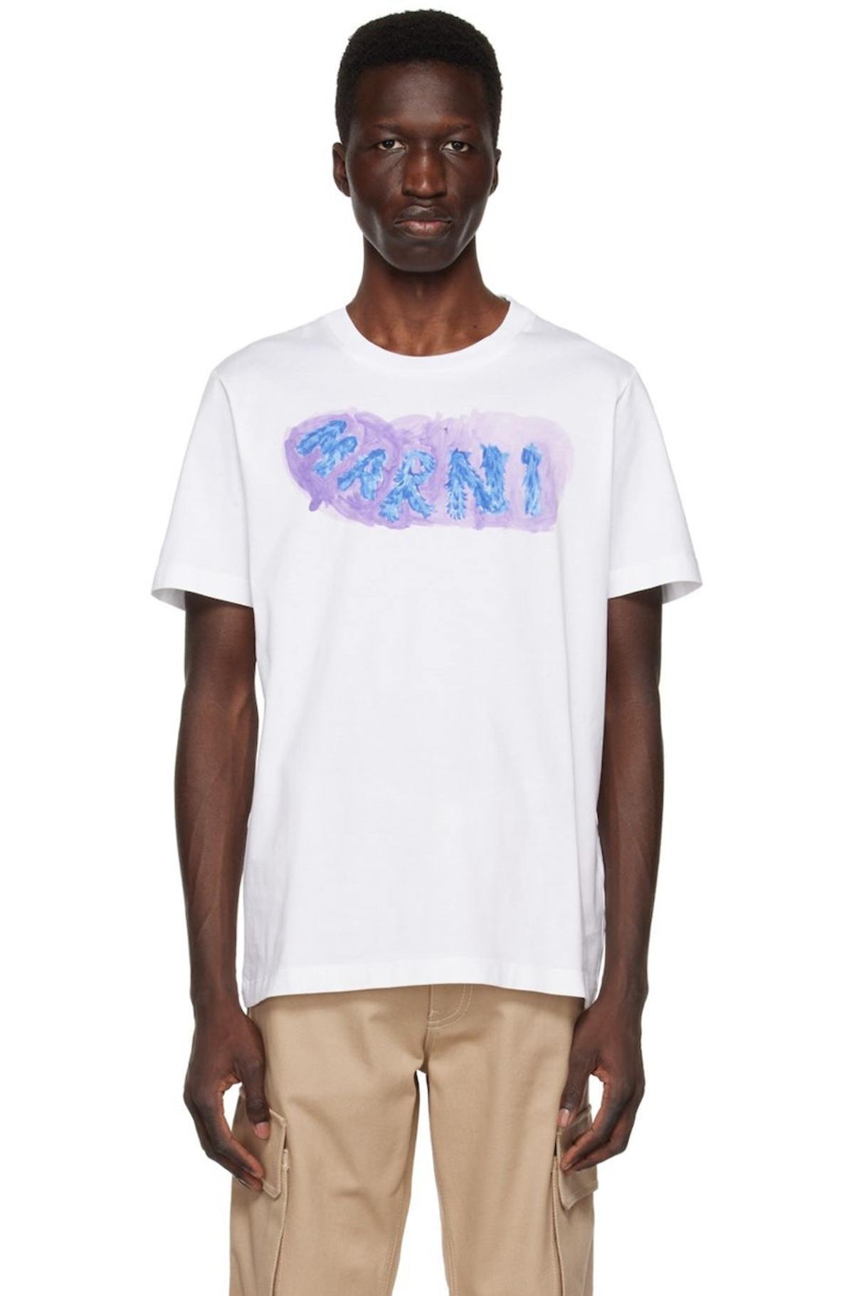 Marni Paint Effect T-Shirt - White | Garmentory