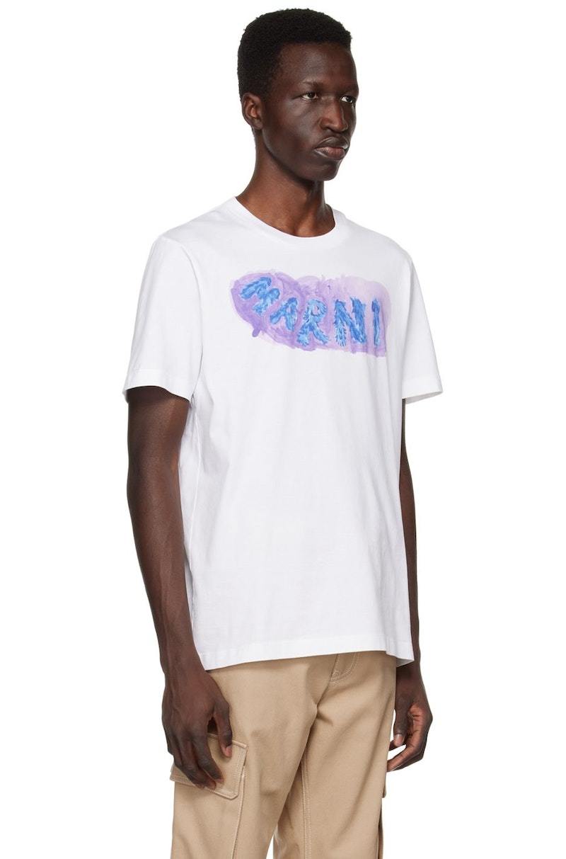 Marni Paint Effect T-Shirt - White | Garmentory