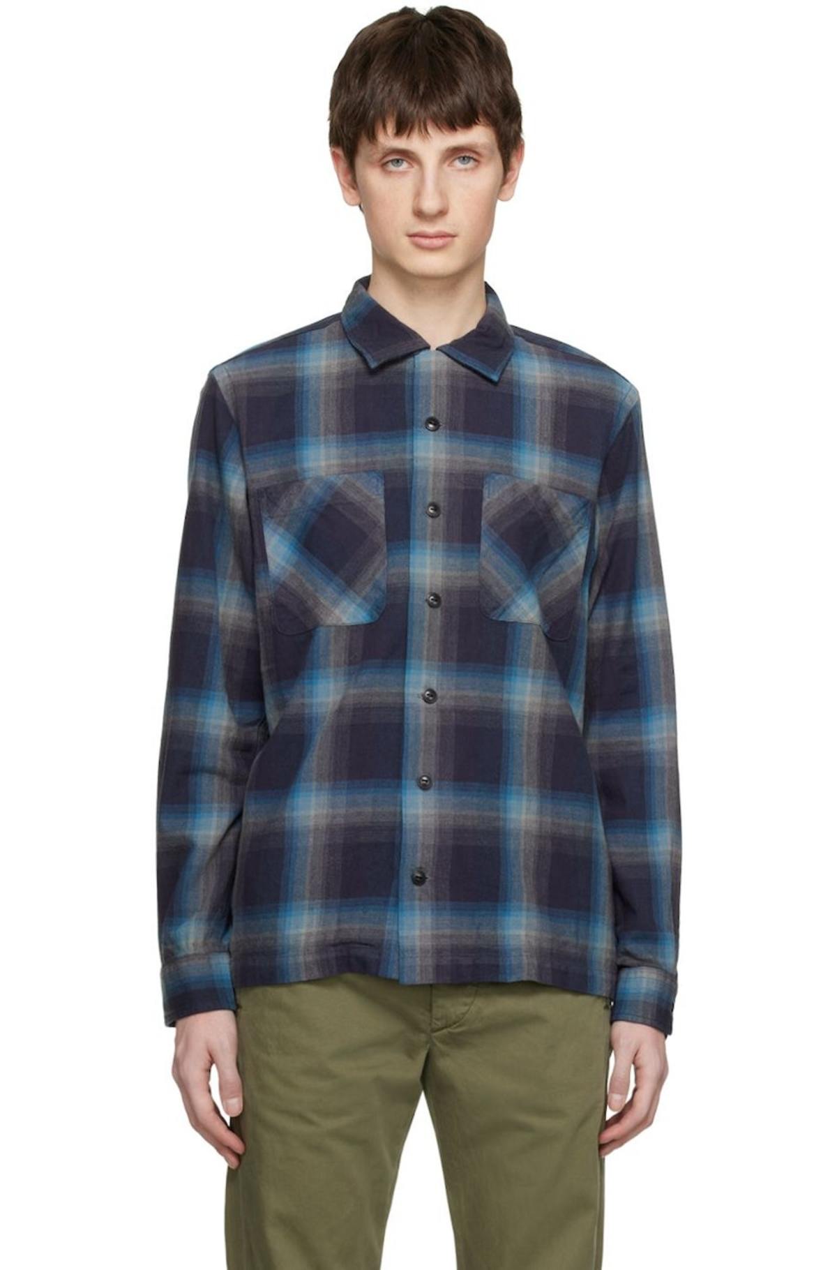 RRL Plaid Shirt - Navy | Garmentory
