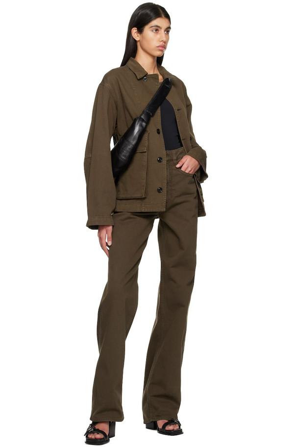 LEMAIRE BOXY JACKET BROWN Lemaire Boxy Denim Jacket - Brown