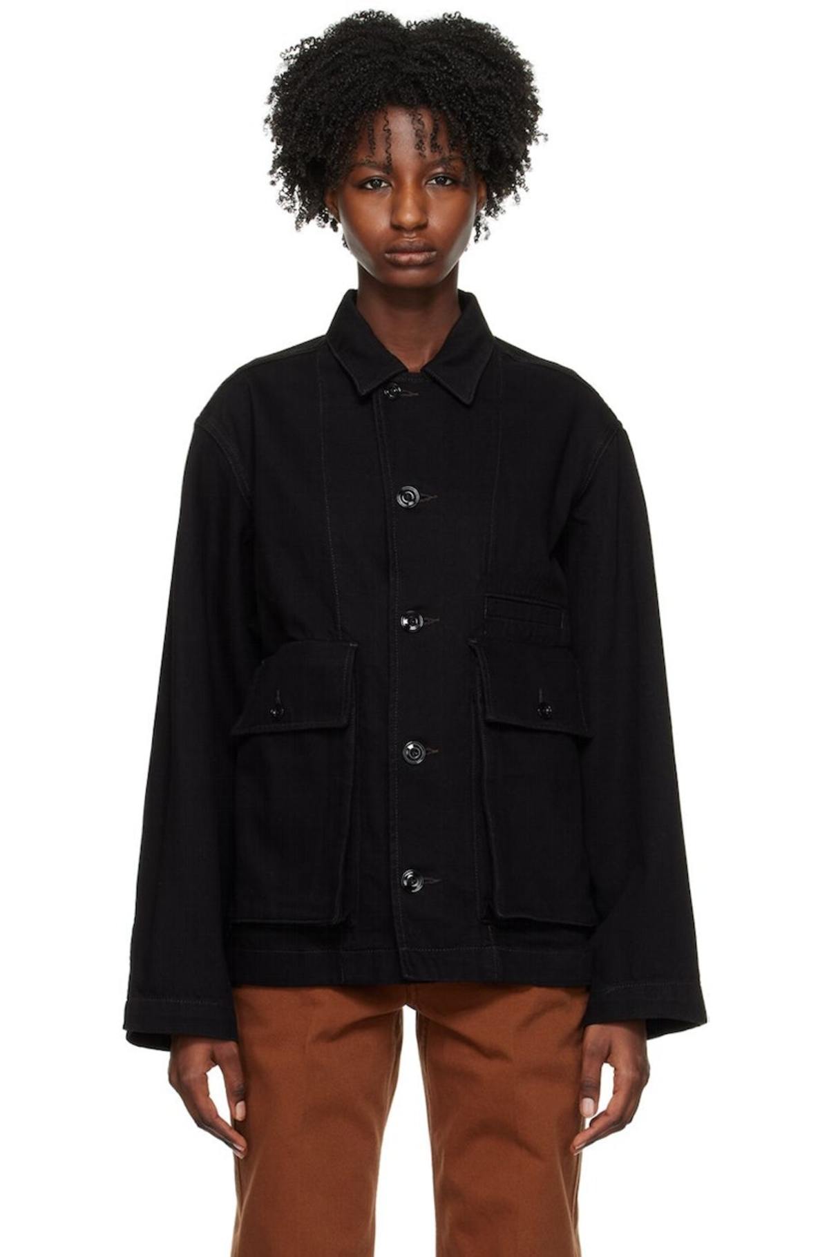 Lemaire Boxy Denim Jacket - Black | Garmentory