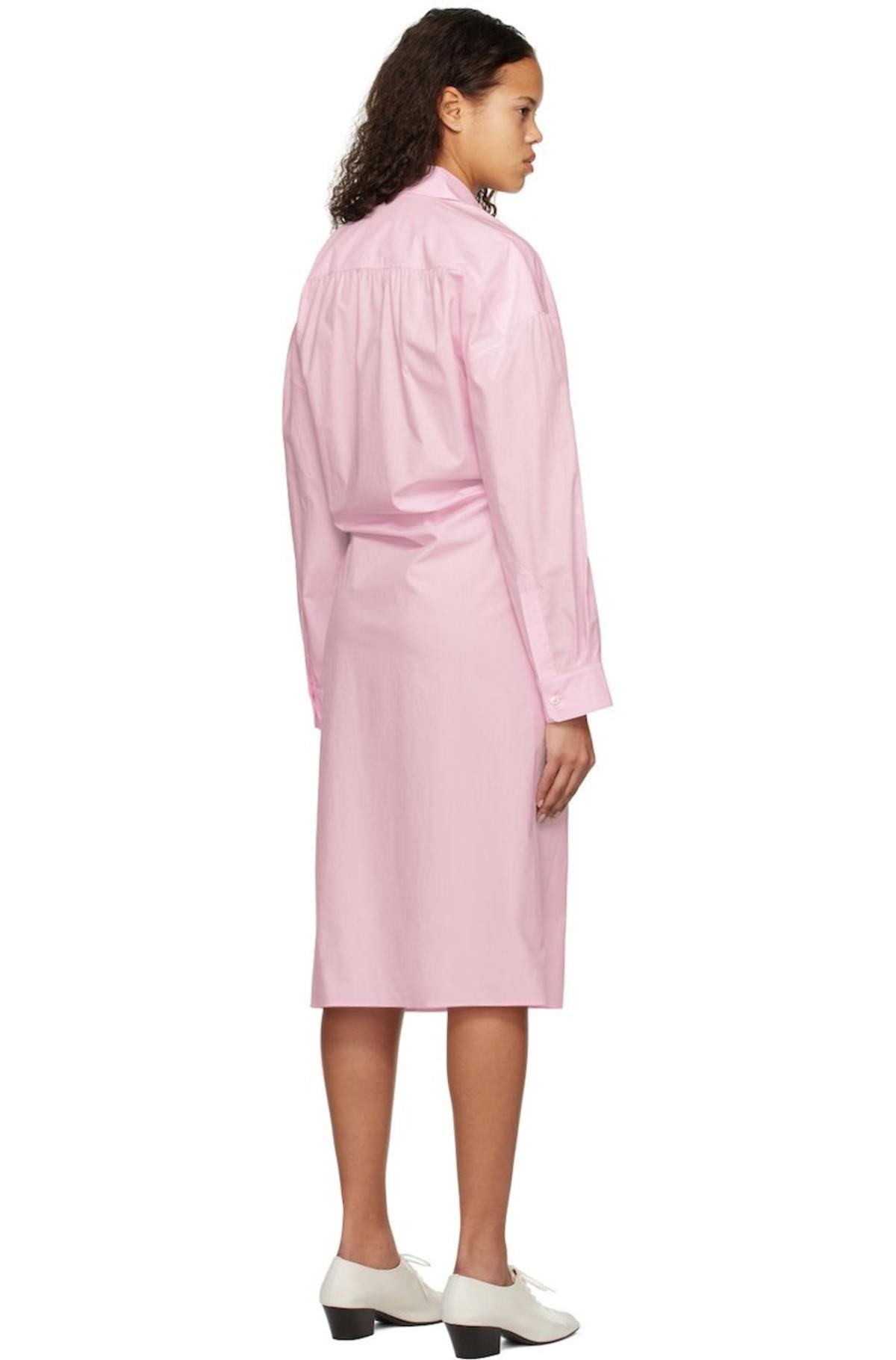 lemaire twisted cotton jersey midi dress Gray Twisted Hem Midi Dress