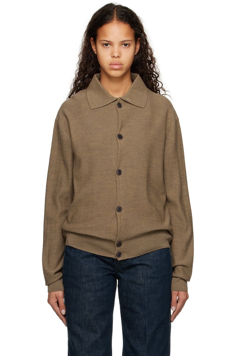 トップス Lemaire convertible collar cardigan M Lemaire - Convertible Collar Cardigan in Black Lemaire