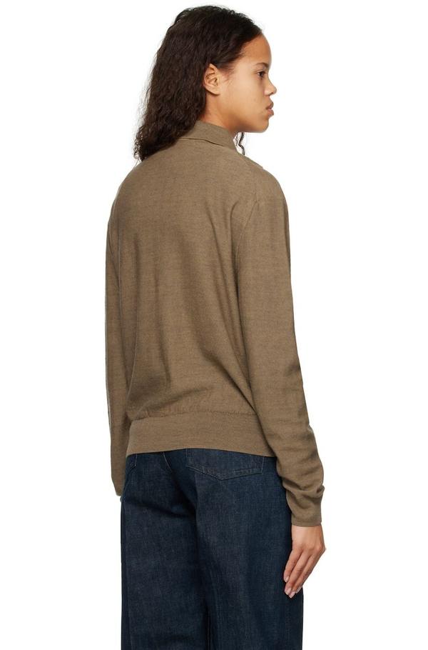 LEMAIRE Convertible Collar Cardigan - Brown | Garmentory