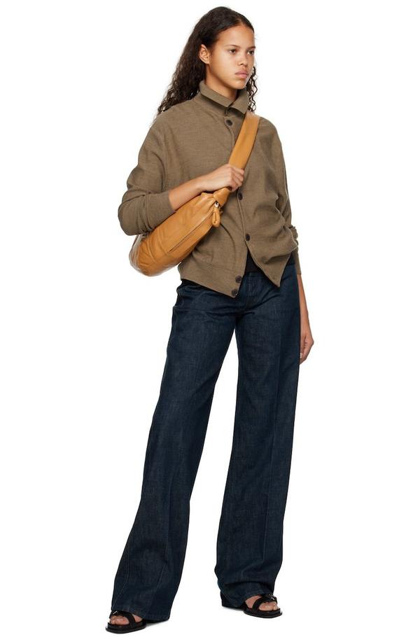 トップス Lemaire 23SS CONVERTIBLE COLLAR CARDIGAN LEMAIRE Khaki Convertible Collar Cardigan Lemaire