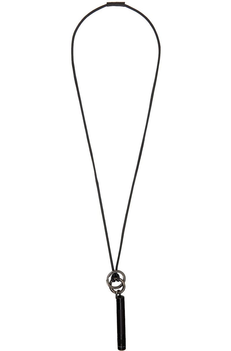 LEMAIRE Maglite Leather Necklace - Black | Garmentory