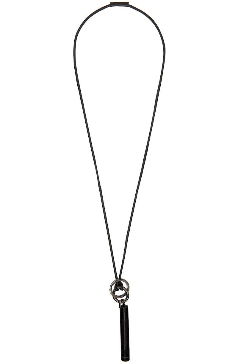 【正規品】LEMAIRE MAGLITE LEATHER NECKLACE LEMAIRE Maglite Leather Necklace - Black | Garmentory