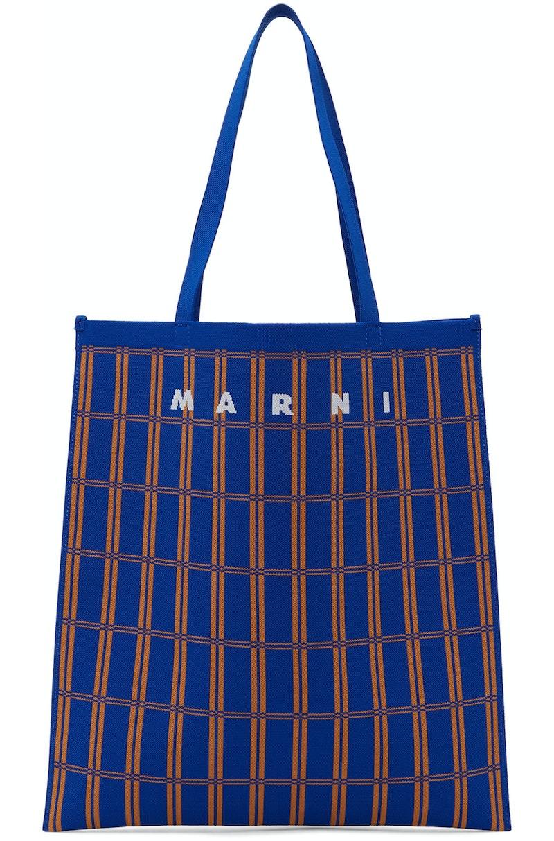 【MARNI】Logo Flat Tote Bag Marni Flat Shopping Tote - Multi | Garmentory