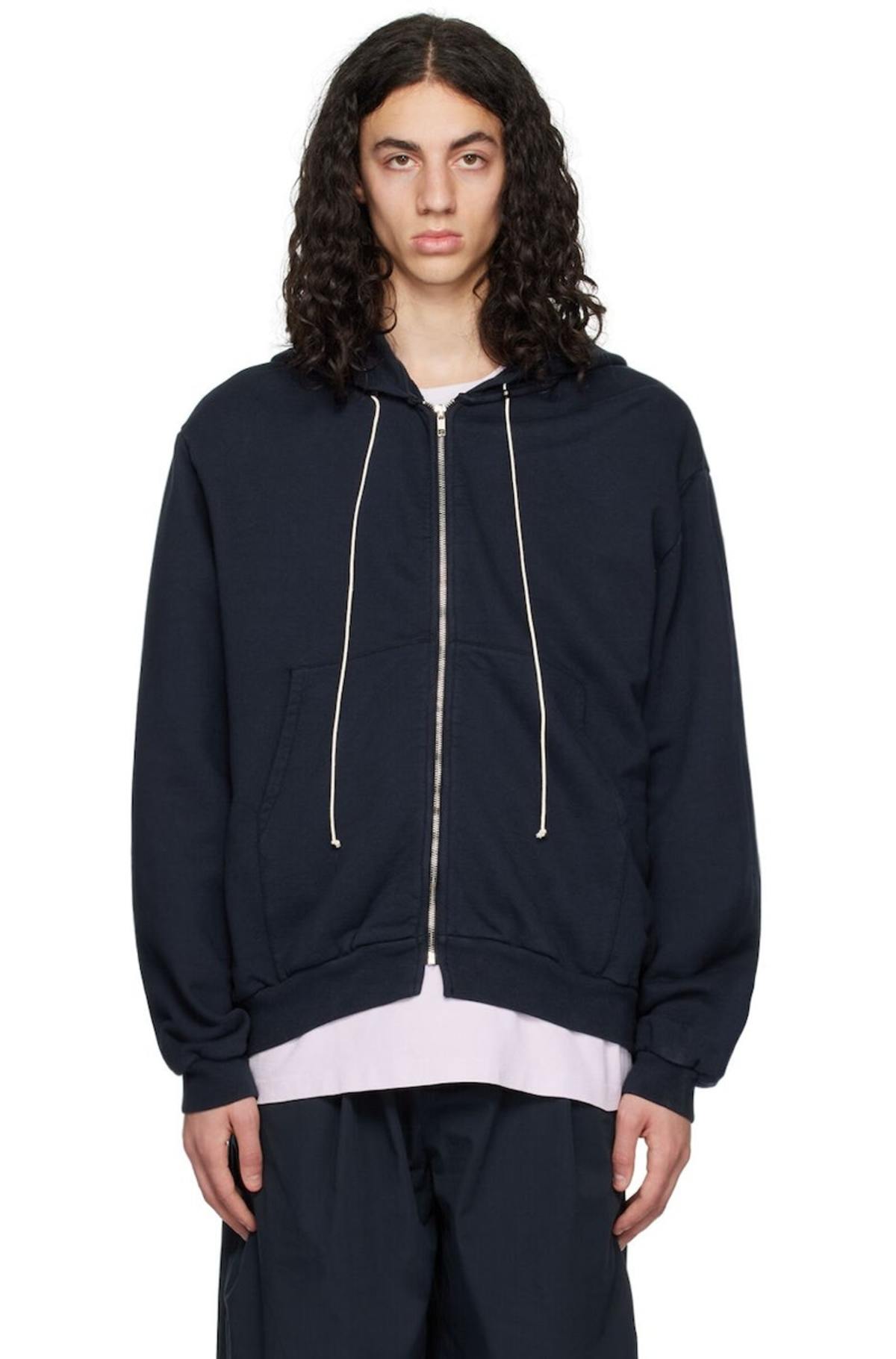 トップス CAMIEL FORTGENS 21SS HOODED SWEATER NAVY Camiel Fortgens Zip Hoodie - Navy | Garmentory