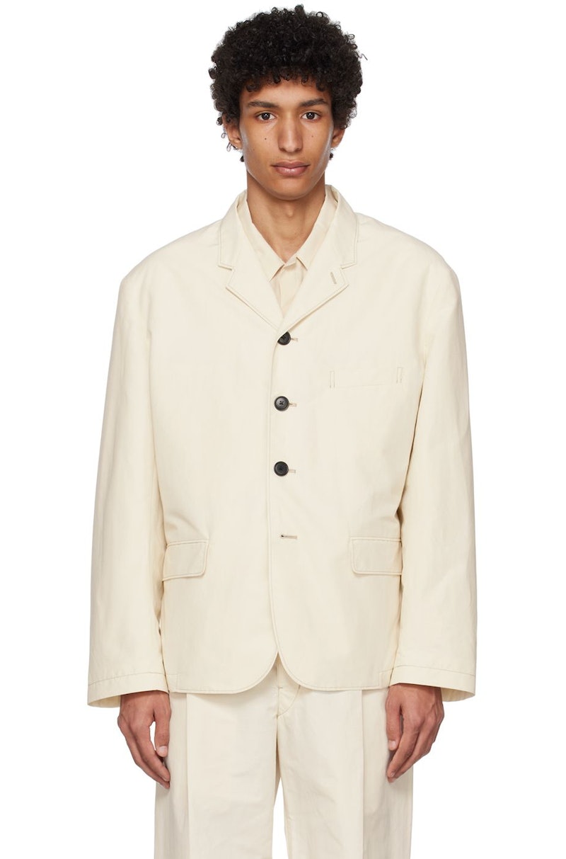 Lemaire Off White Short Blazer - Ivory | Garmentory