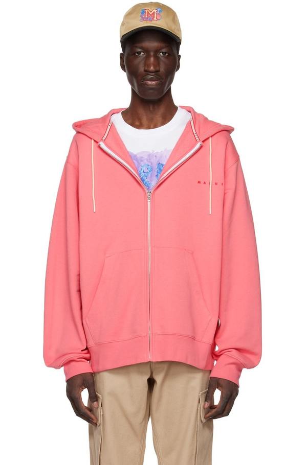 Marni Zip Hoodie - Pink | Garmentory