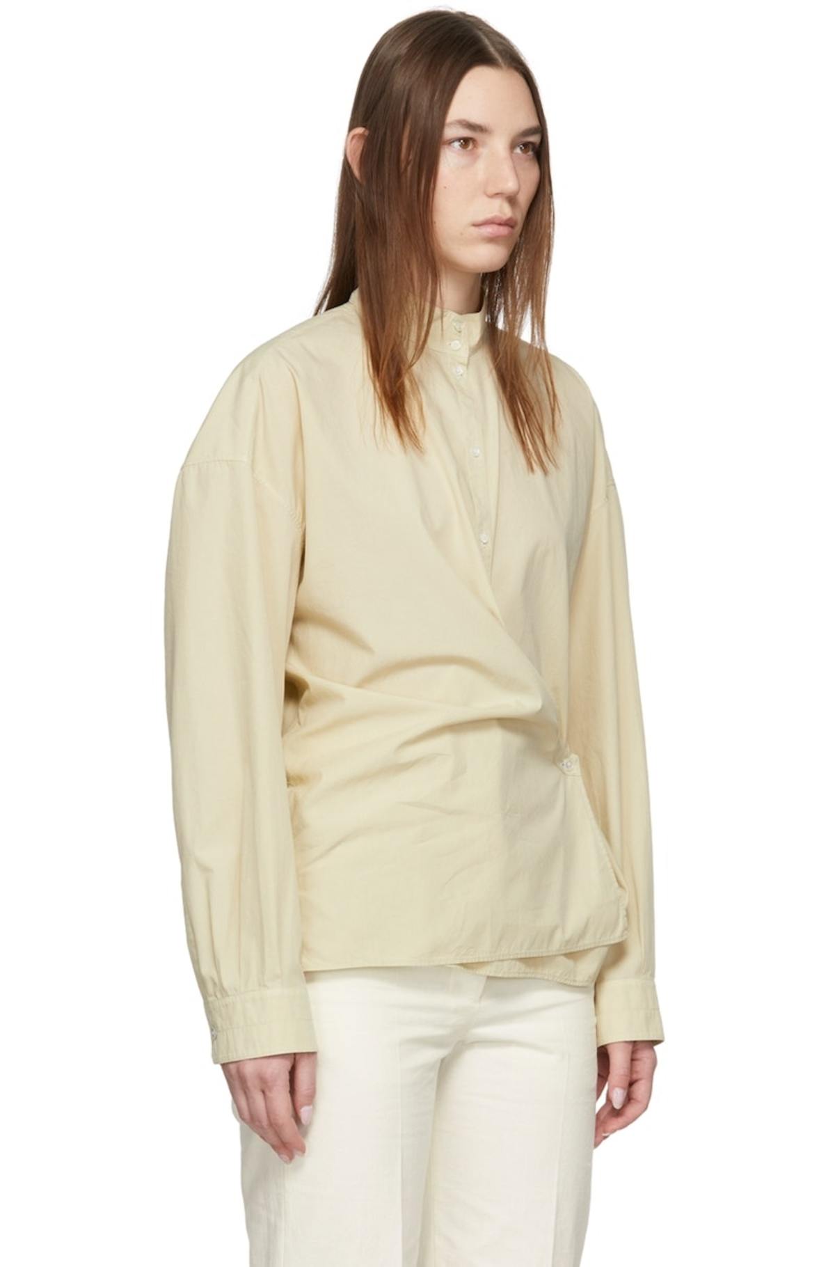 【LEMAIRE】OFFICER COLLAR SHIRT バンドカラーシャツ LEMAIRE】OFFICER COLLAR SHIRT バンドカラーシャツ Stand