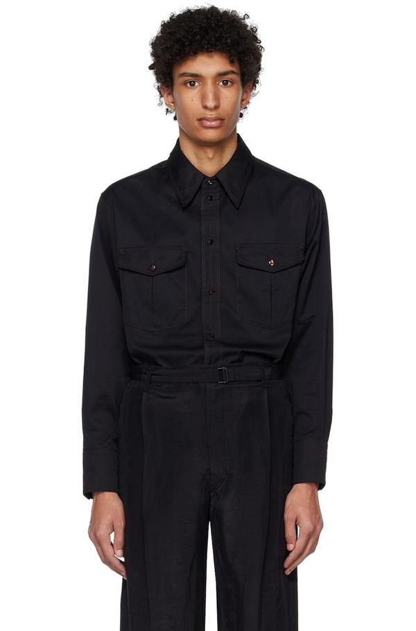 LEMAIRE Western Shirt - Black | Garmentory