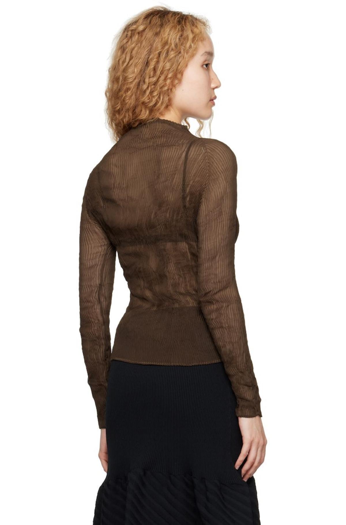 Issey Miyake Twist 1 Turtleneck - Brown | Garmentory