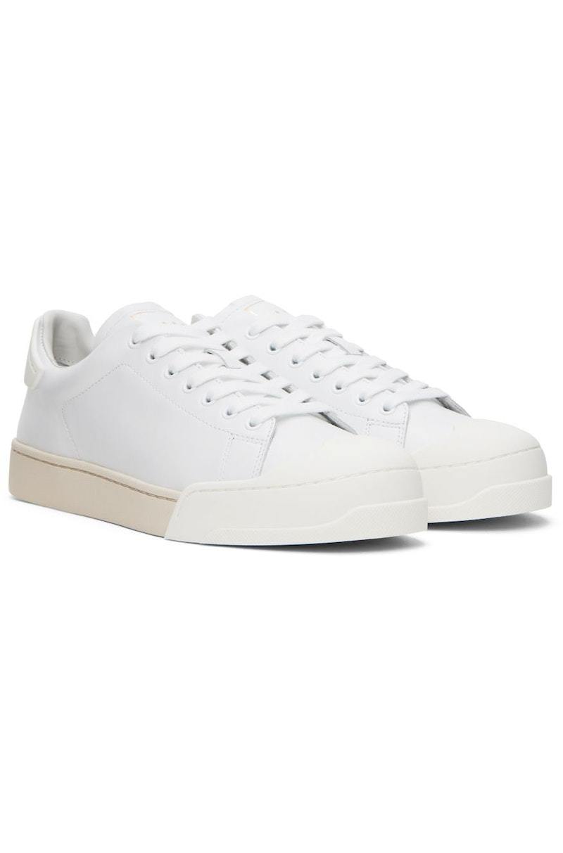 ■MARNI■ DADA BUMPER SNEAKERS WHITE LIGHT PINK SNZU013401P5 Marni White & Pink Dada Bumper Sneakers Marni