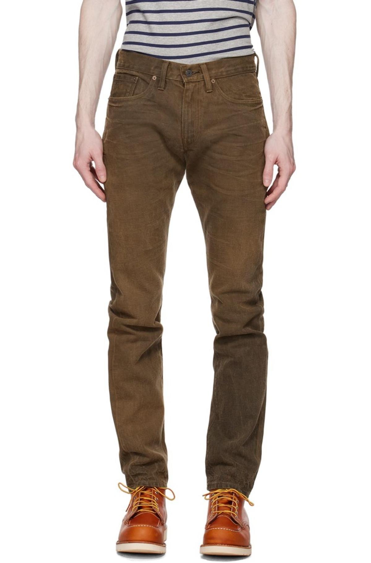 RRL Distressed Jeans - Brown | Garmentory