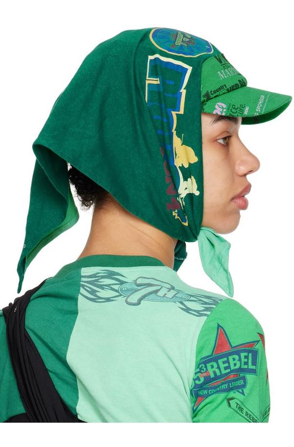 Marine Serre Veiled Cap - Green | Garmentory