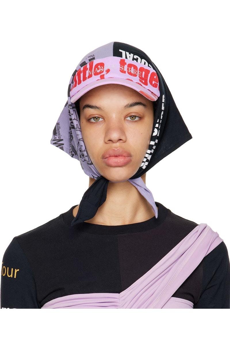 【MARINE SERRE】 Hat woman 帽子 MARINE SERRE Marine Serre マリーン セル ベースボールキャップ