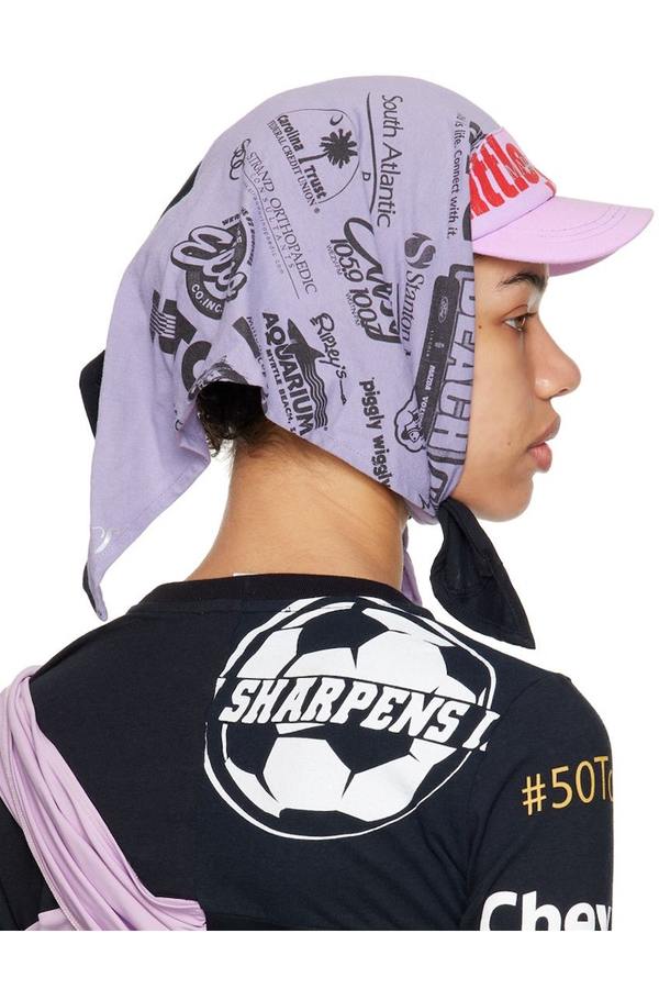 Marine Serre Veiled Cap - Purple | Garmentory