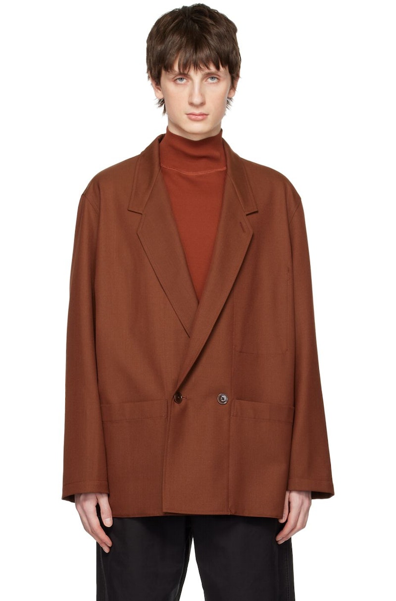 【送料&関税込】Lemaire Double-breasted Blazer LEMAIRE double-breasted Tailored Blazer | Blue | FARFETCH AO