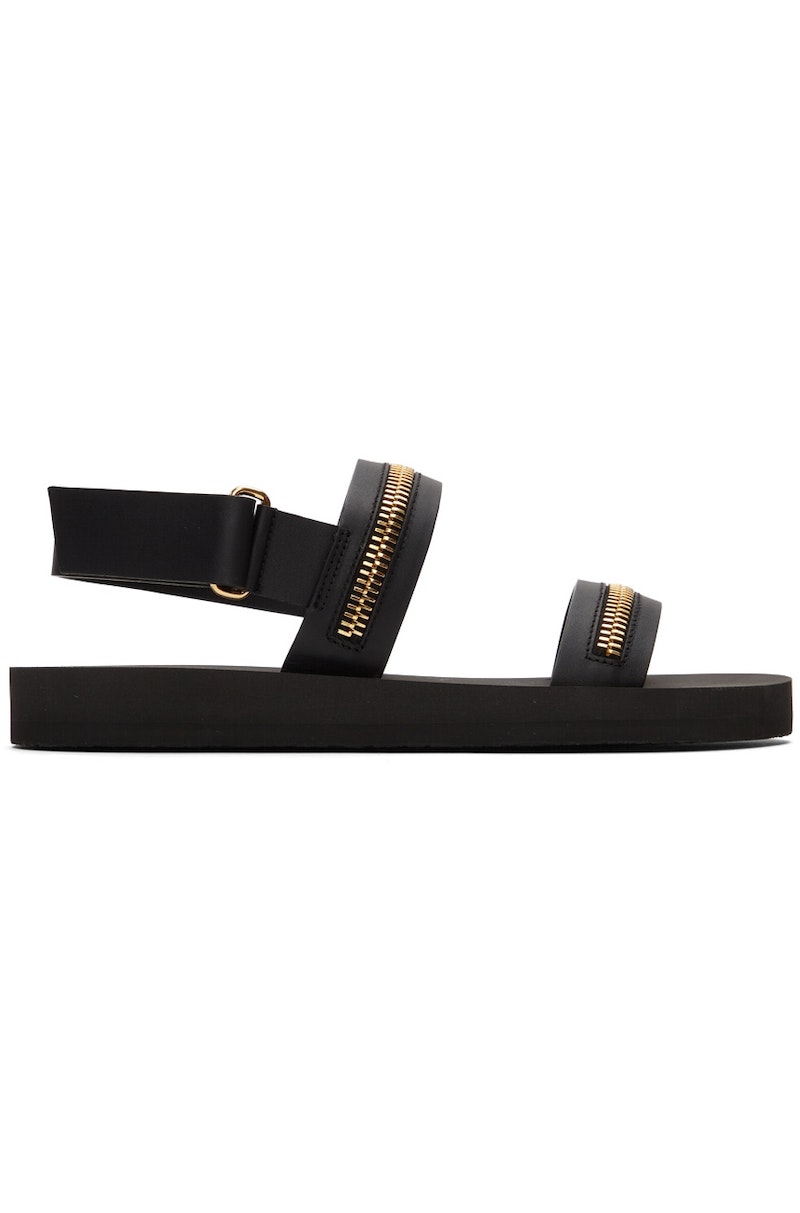 Giuseppe Zanotti Saiph Zip Sandals - Black | Garmentory