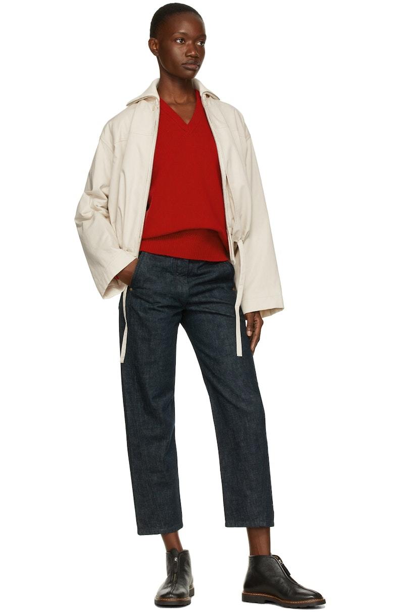 定価30,800円　LEMAIRE　SOFT SWEATSHIRT LEMAIRE 【ルメール】 SOFT SWEATSHIRT White (TO1032 LJ1001)