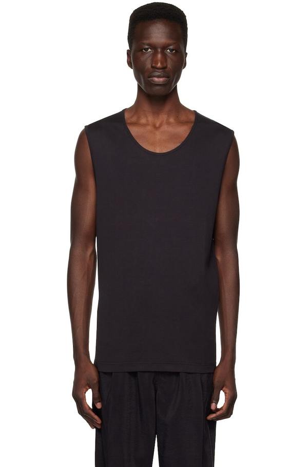 Lemaire Ribbed Tank Top - Black | Garmentory